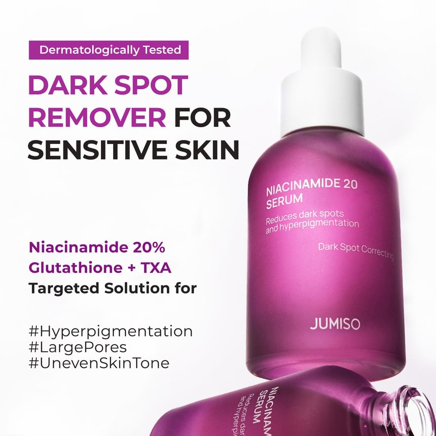 JUMISO Niacinamide 20 Serum bottle with 20% niacinamide, glutathione and TXA for hyperpigmentation — EmartGCC Kuwait