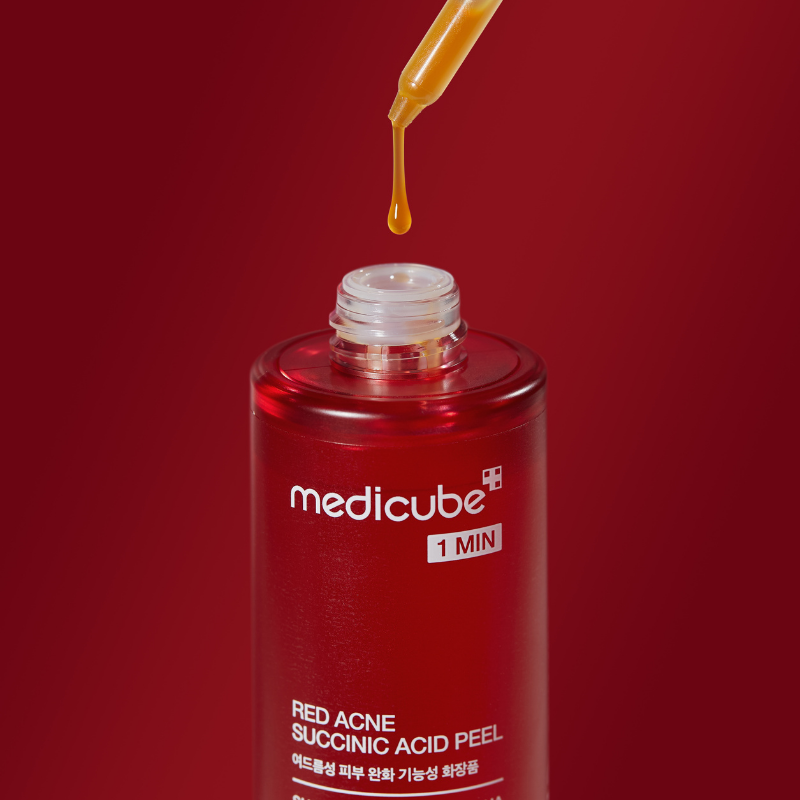 Medicube Red Acne Succinic Acid Peel with 21% succinic acid for a one-minute rinse-off treatment