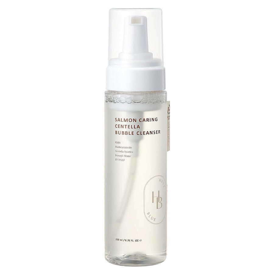 HEVEBLUE Salmon Caring Centella Bubble Cleanser ingredient highlights — EmartGCC Kuwait