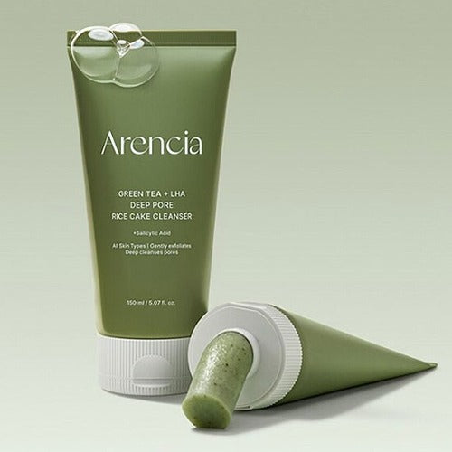 Arencia Green Tea + LHA Deep Pore Rice Cake Cleanser pore care — EmartGCC Kuwait