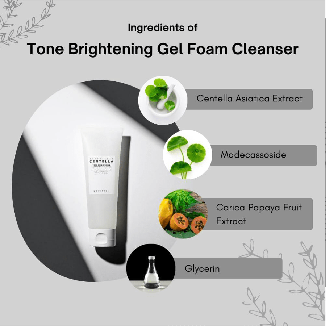 Centella Tone Brightening Cleansing Gel Foam (125ml)
