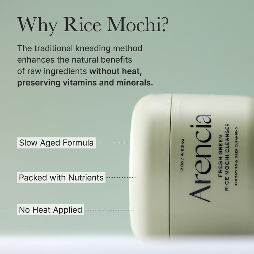 Arencia Fresh Green Rice Mochi Cleanser how to use — EmartGCC Kuwait