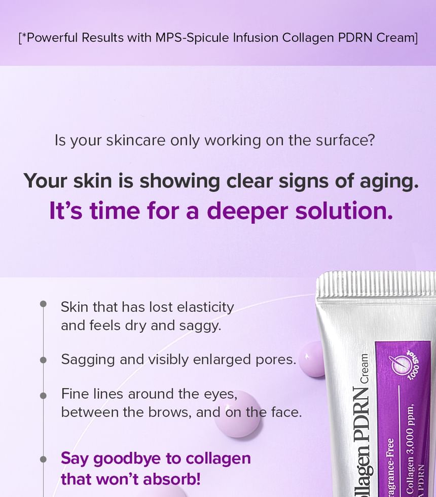 Mary&May Spicule Collagen PDRN Cream tube with product benefits infographic — EmartGCC Kuwait