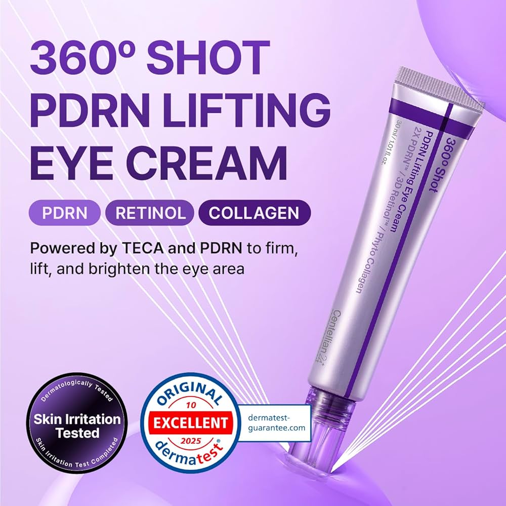 Centellian24 360 Shot PDRN Lifting Eye Cream tube with PDRN, retinol and collagen and Dermatest Excellent seal — EmartGCC Kuwait