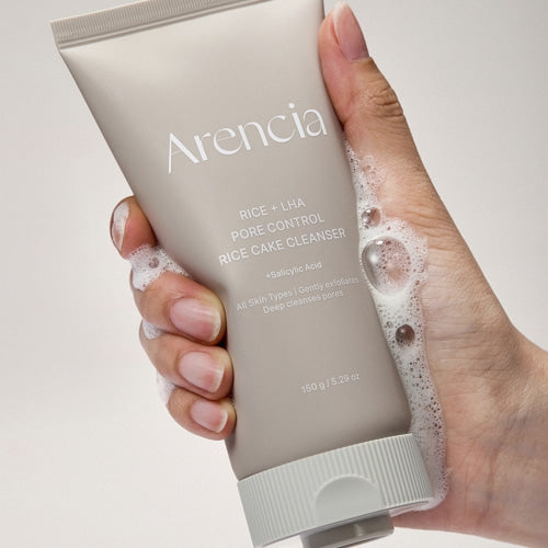 Arencia Rice + LHA Pore Control Rice Cake Cleanser gentle pore care — EmartGCC Kuwait