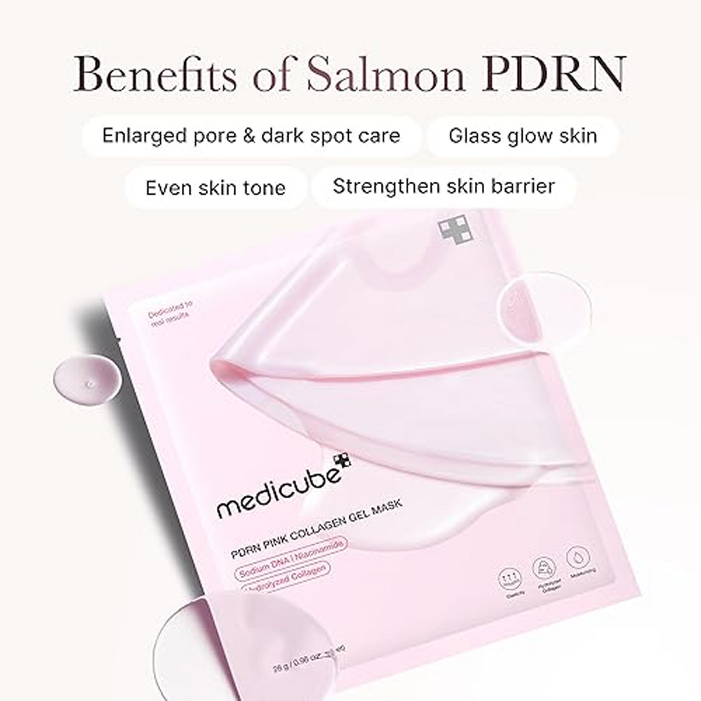 Medicube PDRN Pink Collagen Gel Mask peptide-rich hydrogel with PDRN, collagen and vitamin C