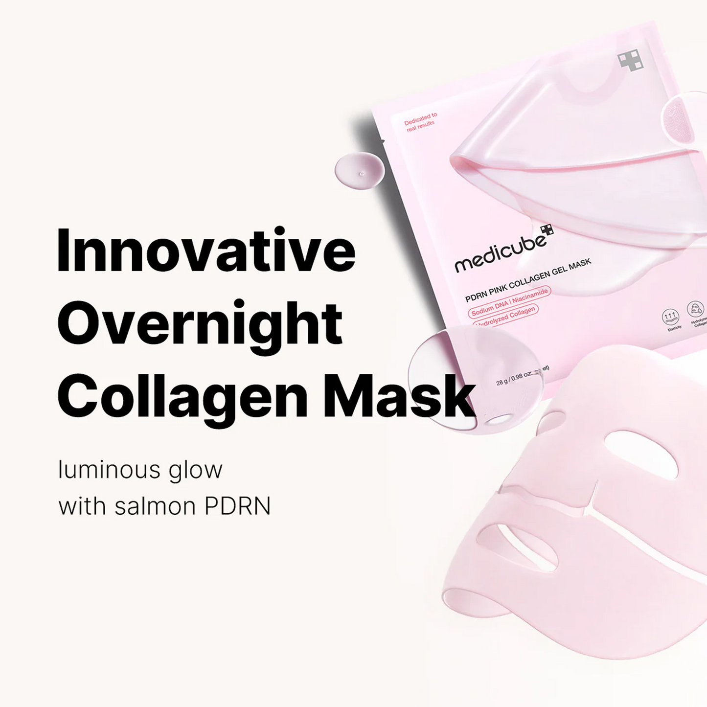 Medicube PDRN Pink Collagen Gel Mask 4-piece set peptide hydrogel masks