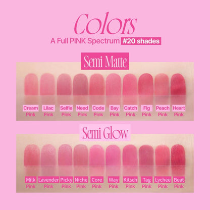 ⁠Fwee - Pink Obsession Stay-Fit Lip Tint G08 Tag Pink
