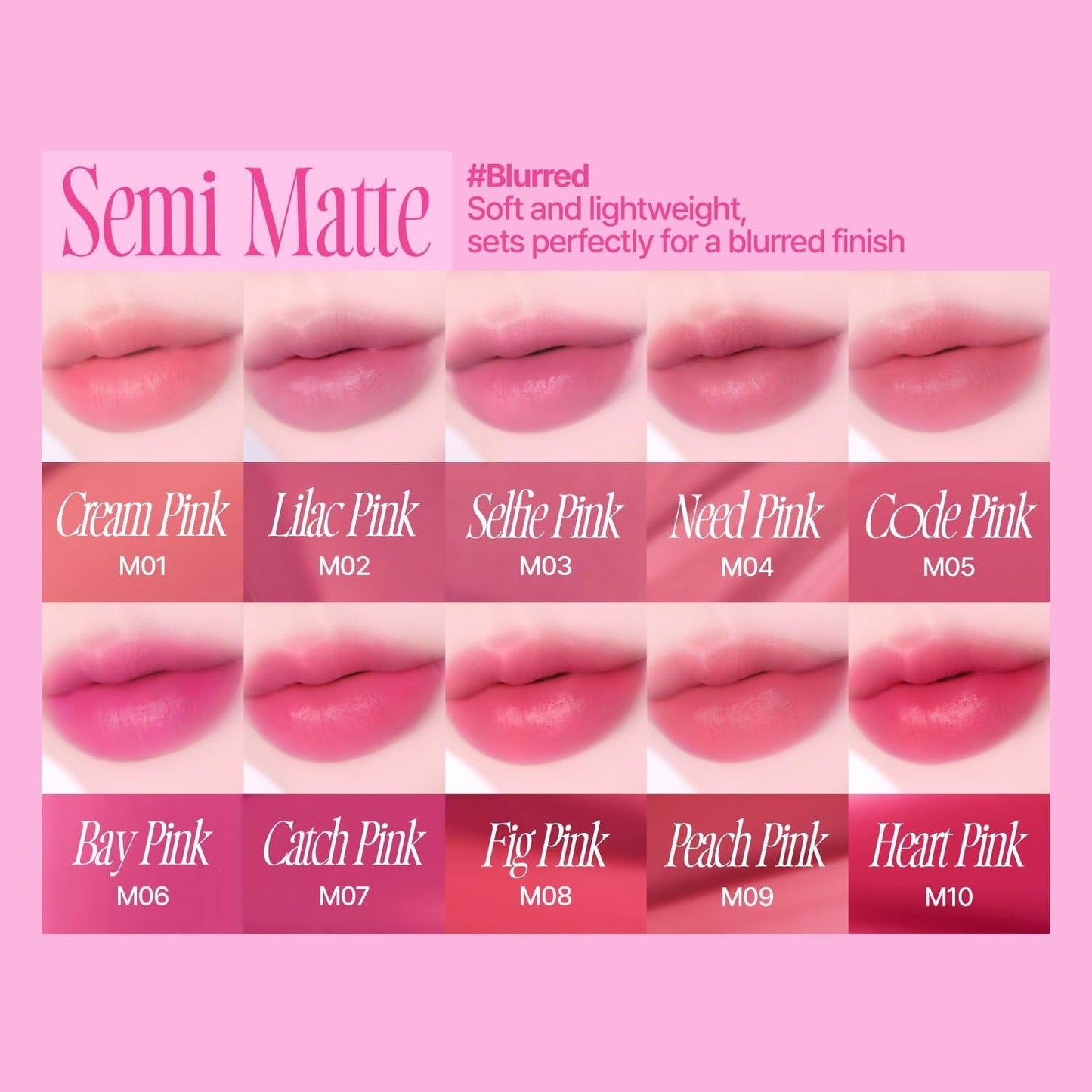 ⁠Fwee - Pink Obsession Stay-Fit Lip Tint M07 Catch Pink