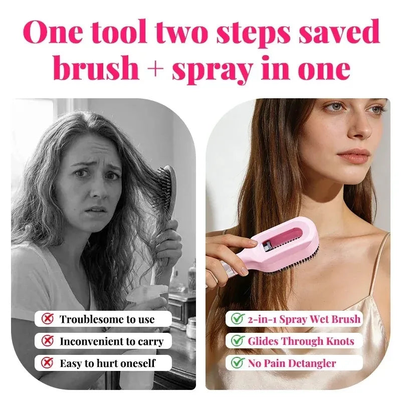 2-in-1 Sprayer Comb brush for hair