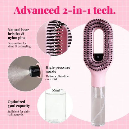 2-in-1 Sprayer Comb brush for hair