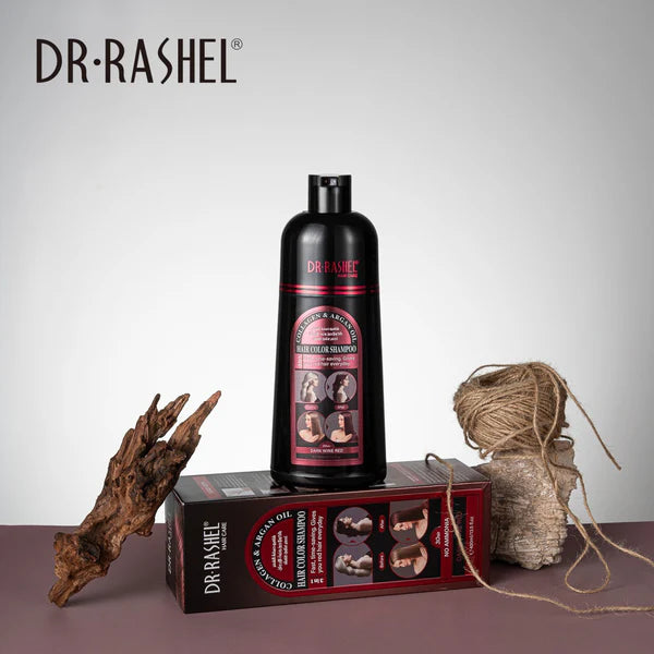 Dr.Rashel Collagen And Argan Oil Hair Color Shampoo Dark Wine Red
