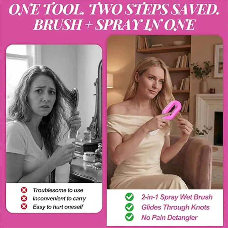 2-in-1 Sprayer Comb brush for hair