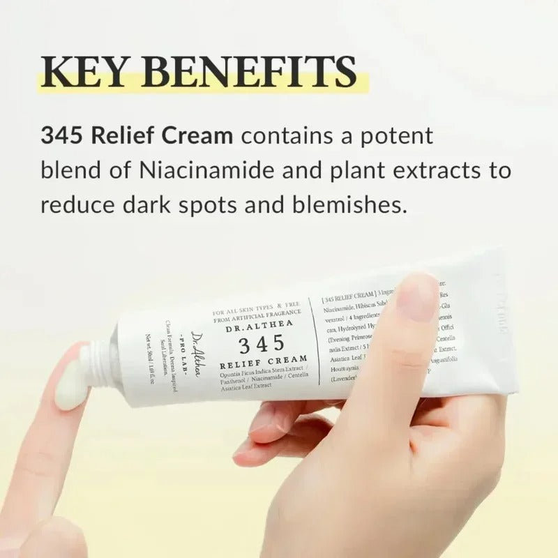 Dr.Althea 345 Repair Cream with Niacinamide & Panthenol – 50ml — ingredient and benefit overview