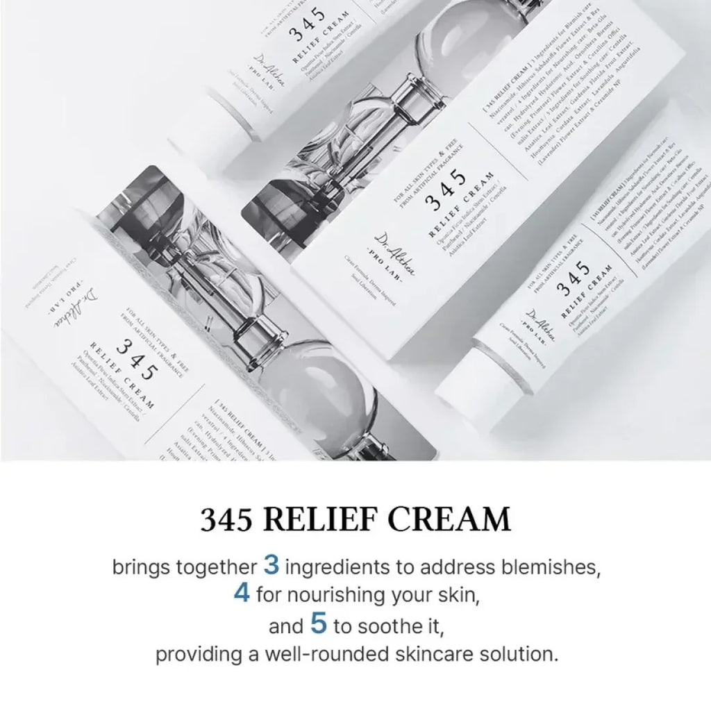 Dr.Althea 345 Repair Cream with Niacinamide & Panthenol – 50ml — packaging, back label with full ingredient list