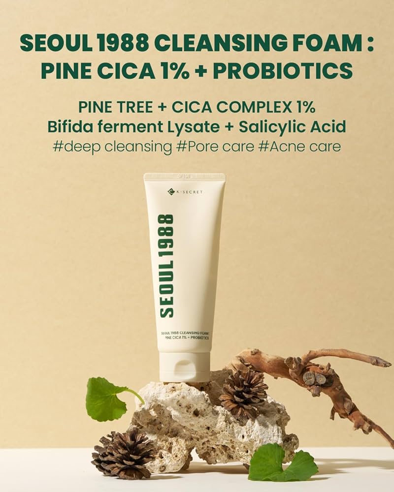 KSECRET - SEOUL 1988 Cleansing Foam : Pine Cica 1% + Probiotics (150ml)