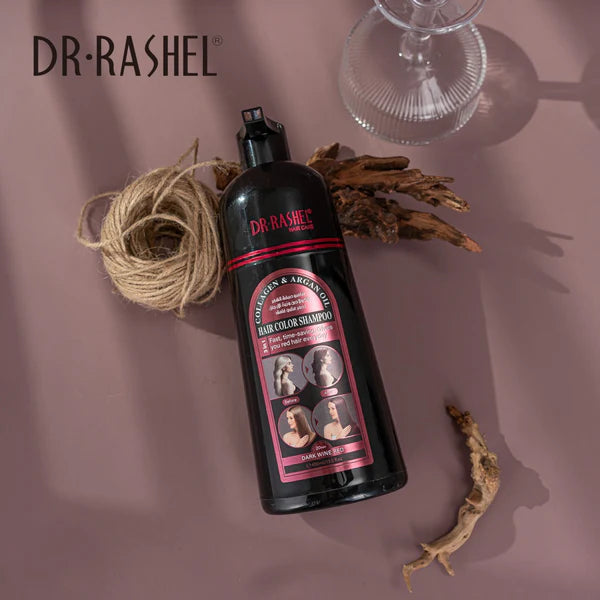 Dr.Rashel Collagen And Argan Oil Hair Color Shampoo Dark Wine Red