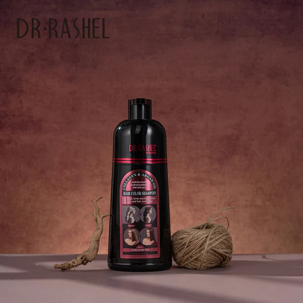 Dr.Rashel Collagen And Argan Oil Hair Color Shampoo Dark Wine Red