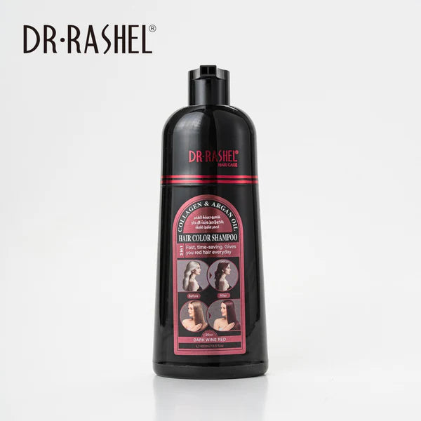 Dr.Rashel Collagen And Argan Oil Hair Color Shampoo Dark Wine Red