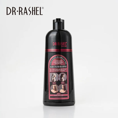 Dr.Rashel Collagen And Argan Oil Hair Color Shampoo Dark Wine Red