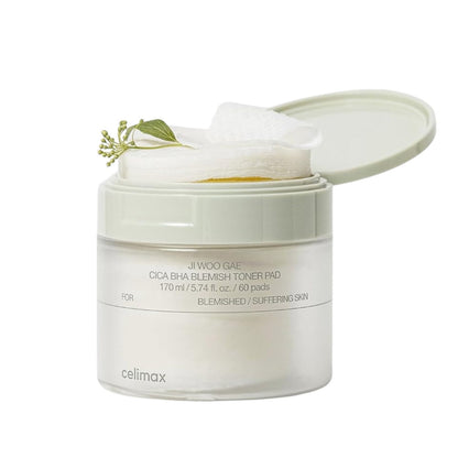 Celimax - Ji Woo Gae Cica BHA Blemish Toner Pad [60pads]