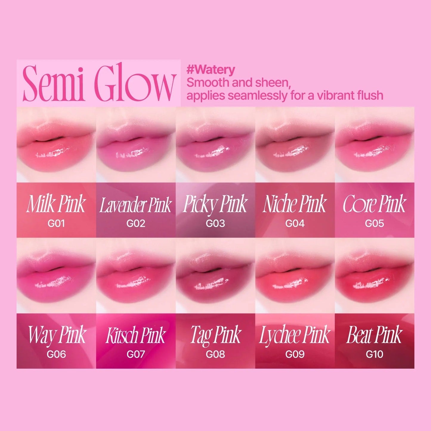 ⁠Fwee - Pink Obsession Stay-Fit Lip Tint G08 Tag Pink