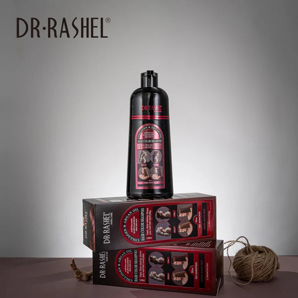 Dr.Rashel Collagen And Argan Oil Hair Color Shampoo Dark Wine Red