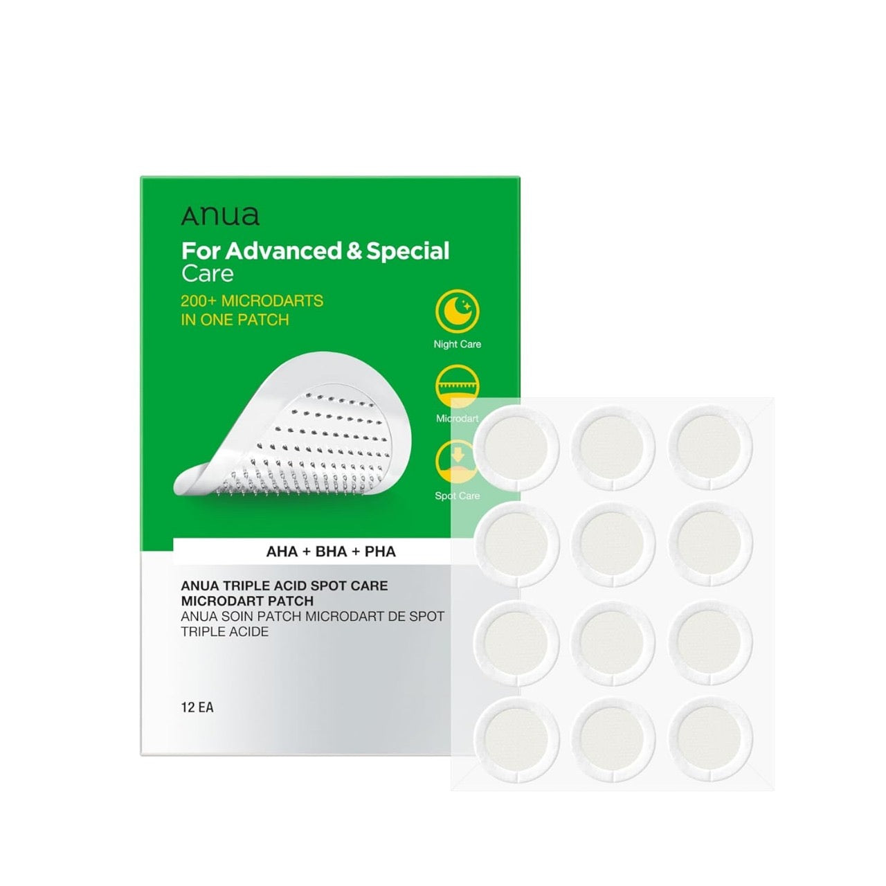 Anua - Triple Acid Spot Care Microdart Patch [12 patches]