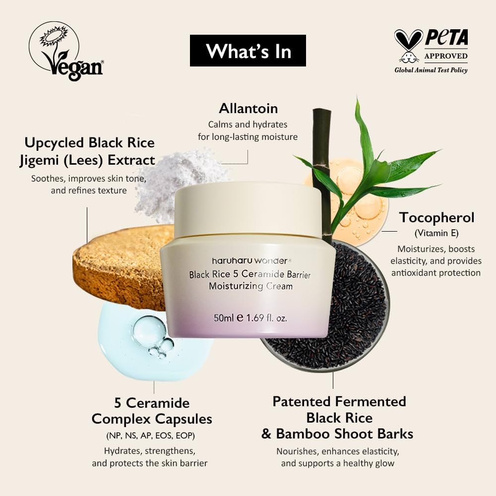 Haruharu Wonder - Black Rice 5 Ceramide Barrier Moisturizing Cream [50ml]