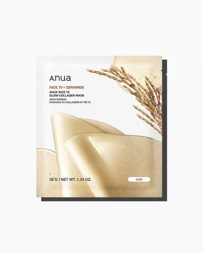Anua - Rice 70 Glow Collagen Mask (38g) [1ea]