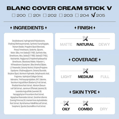 ELROEL - Blanc Cover Cream Stick Deep 205 [13g]