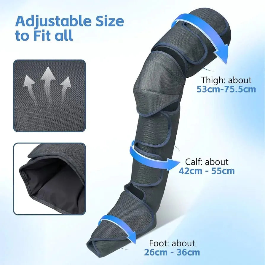 Air Compression Leg Massager – Foot, Calf & Knee