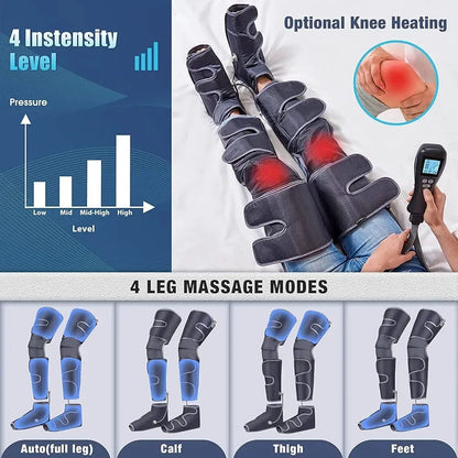 Air Compression Leg Massager – Foot, Calf & Knee