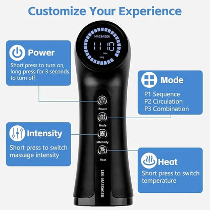 Air Compression Leg Massager – Foot, Calf & Knee