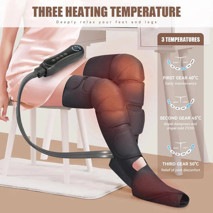 Air Compression Leg Massager – Foot, Calf & Knee