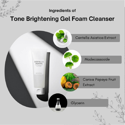 Centella Tone Brightening Cleansing Gel Foam (125ml)