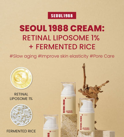 KSECRET - SEOUL 1988 Cream: Retinal Liposome 1% + Fermented Rice (50ml)