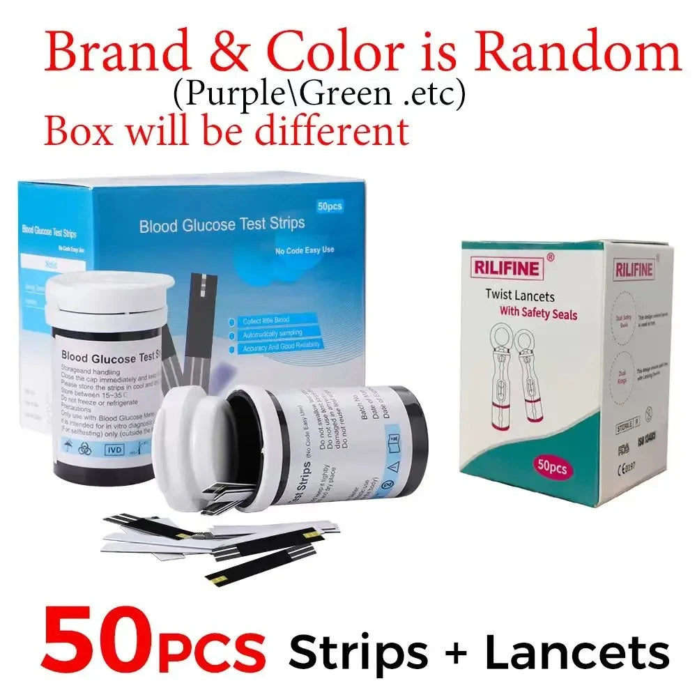 Medical Glucometer Kit with 50 Test Strips &amp; 50 Lancets