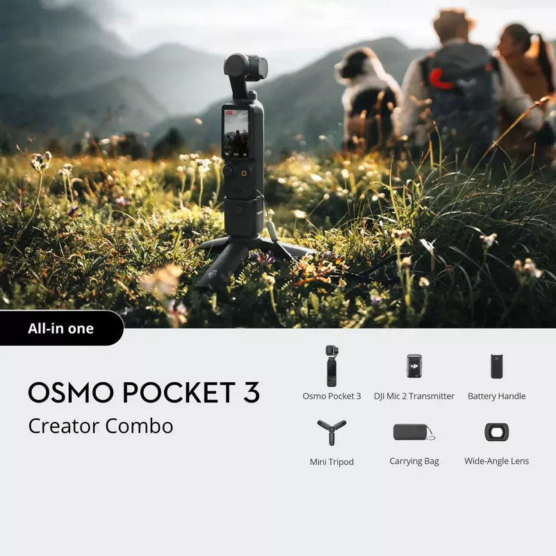 DJI Osmo Pocket 3 Creator Combo – 1″ CMOS Pocket Gimbal Camera
