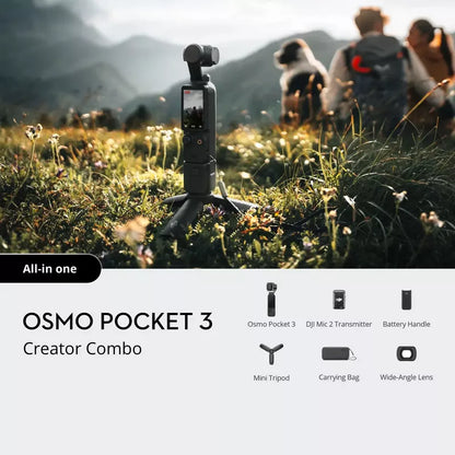 DJI Osmo Pocket 3 Creator Combo – 1″ CMOS Pocket Gimbal Camera