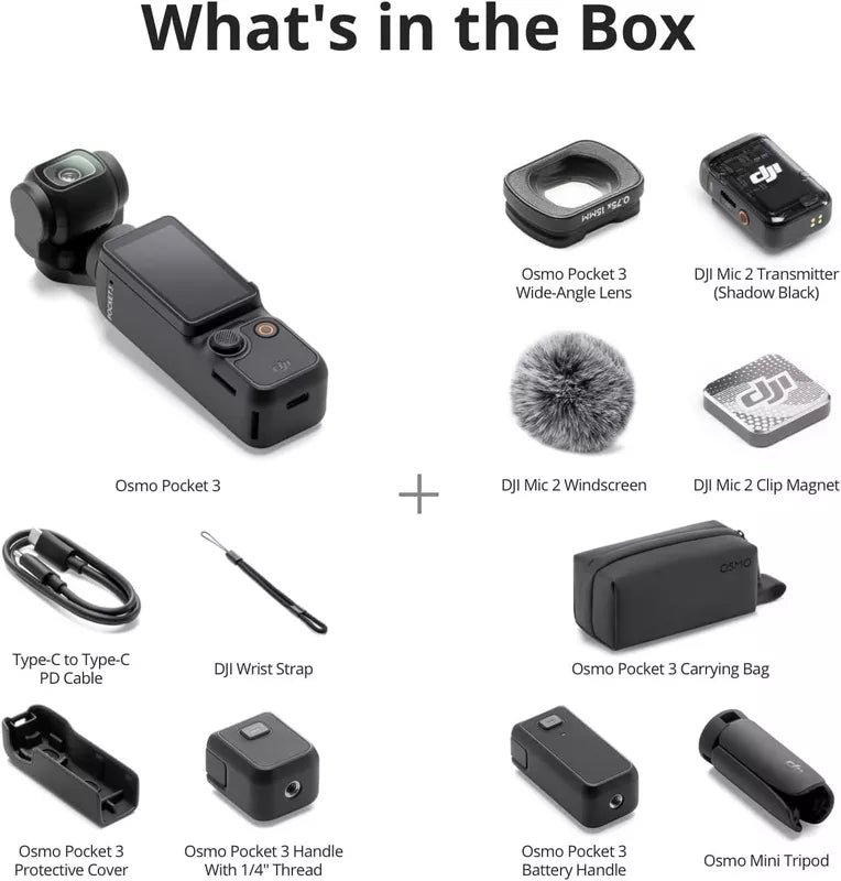 DJI Osmo Pocket 3 Creator Combo – 1″ CMOS Pocket Gimbal Camera