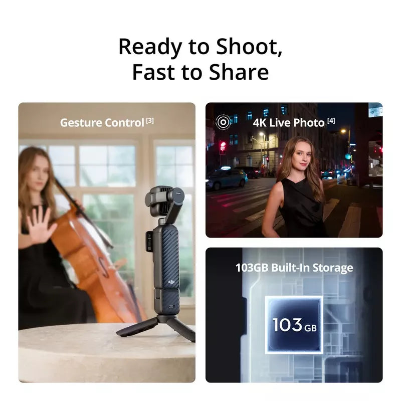 DJI Osmo Pocket 4P Vlog Combo – Enhanced 1″ CMOS Dual-Lens Cinematic Pocket Gimbal Camera