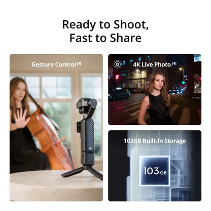 DJI Osmo Pocket 4P Vlog Combo – Enhanced 1″ CMOS Dual-Lens Cinematic Pocket Gimbal Camera