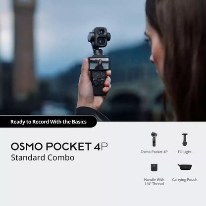 DJI Osmo Pocket 4P Standard Combo – Enhanced 1″ CMOS Dual-Lens Cinematic Pocket Gimbal Camera