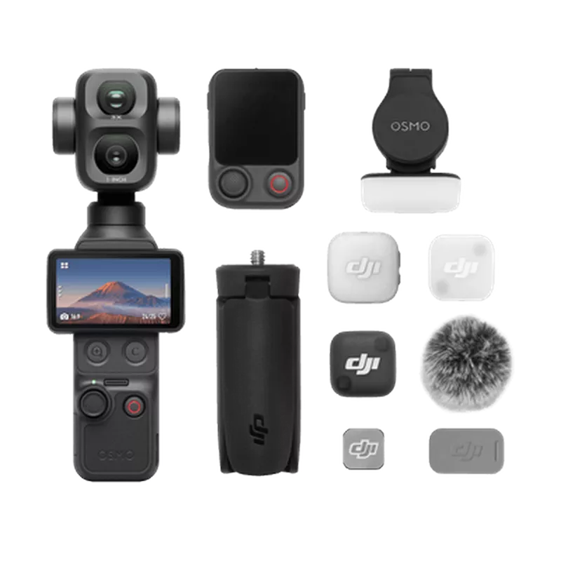 DJI Osmo Pocket 4P Vlog Combo – Enhanced 1″ CMOS Dual-Lens Cinematic Pocket Gimbal Camera
