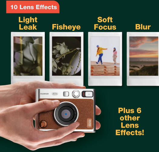FUJIFILM INSTAX MINI EVO HYBRID INSTANT CAMERA (BROWN)