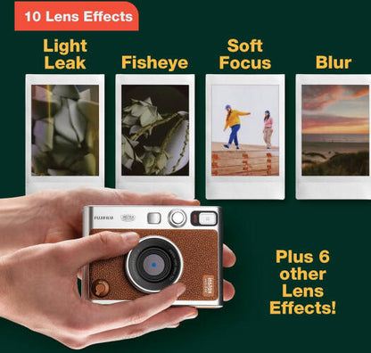 FUJIFILM INSTAX MINI EVO HYBRID INSTANT CAMERA (BROWN)