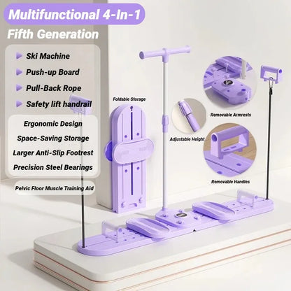 Fitness Ski Machine – Foldable Ski Trainer