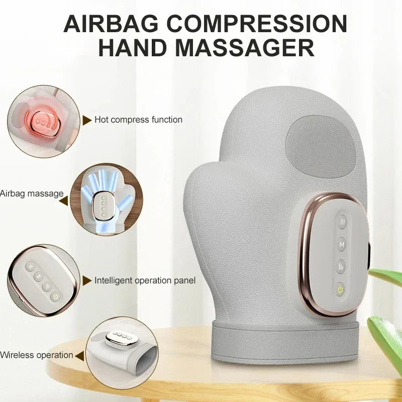 Hand Massager Gloves with Air Compression, Vibration & Heat