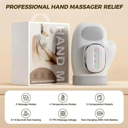 Hand Massager Gloves with Air Compression, Vibration & Heat